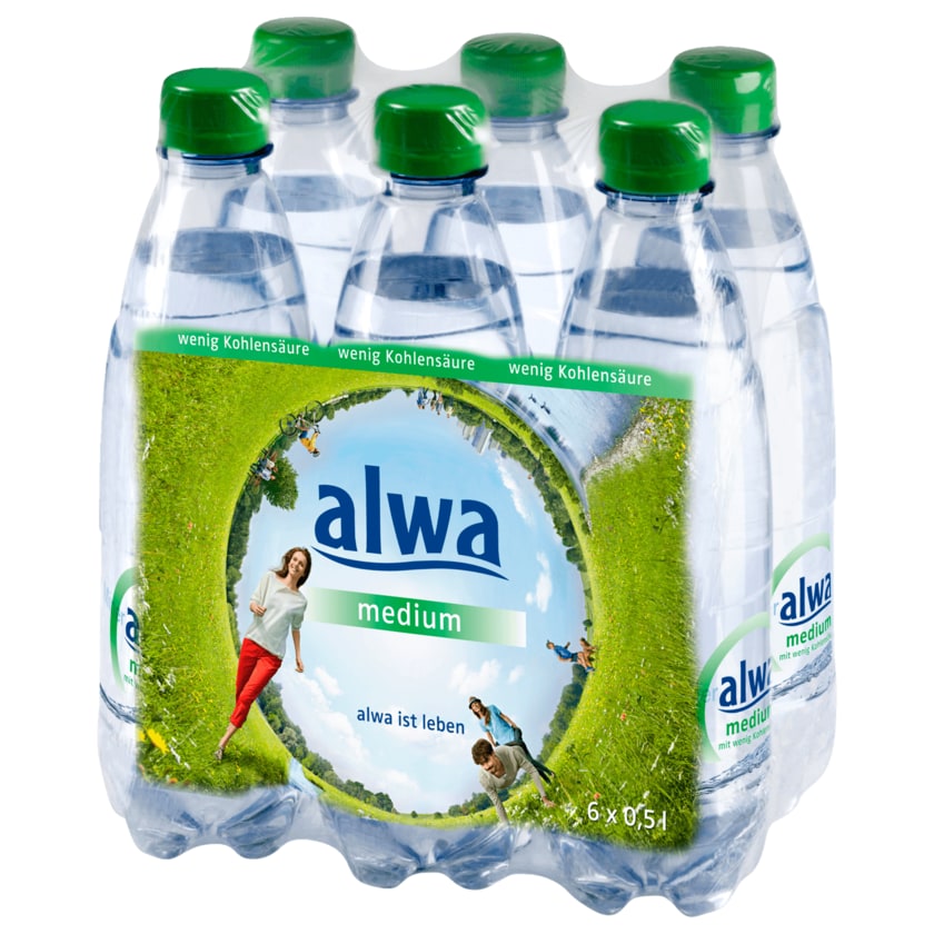 Alwa Mineralwasser Medium 6x0,5l